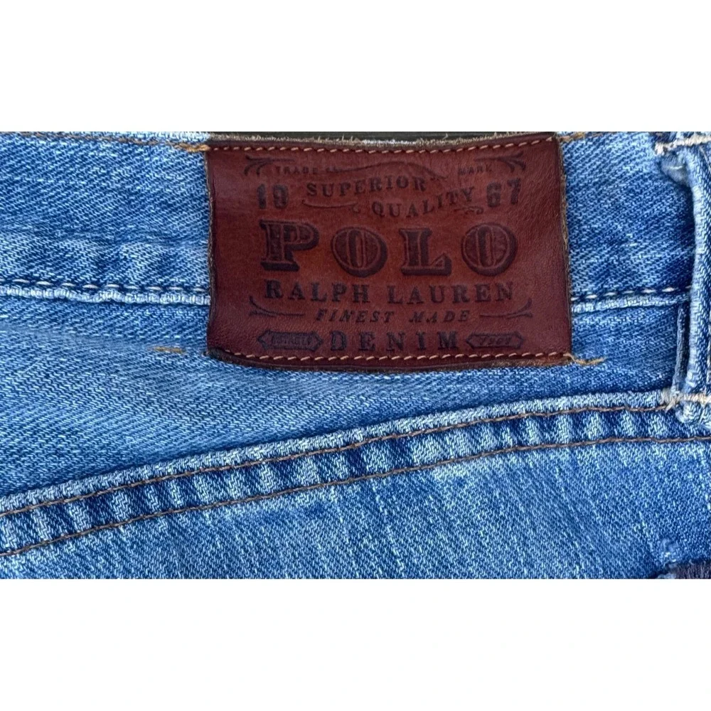 Polo Ralph Lauren Mens Blue 867 straight‎ Leg Y2K Denim Jeans Sz 32x32